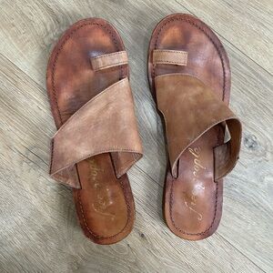 Free People Brown Leather Sandals